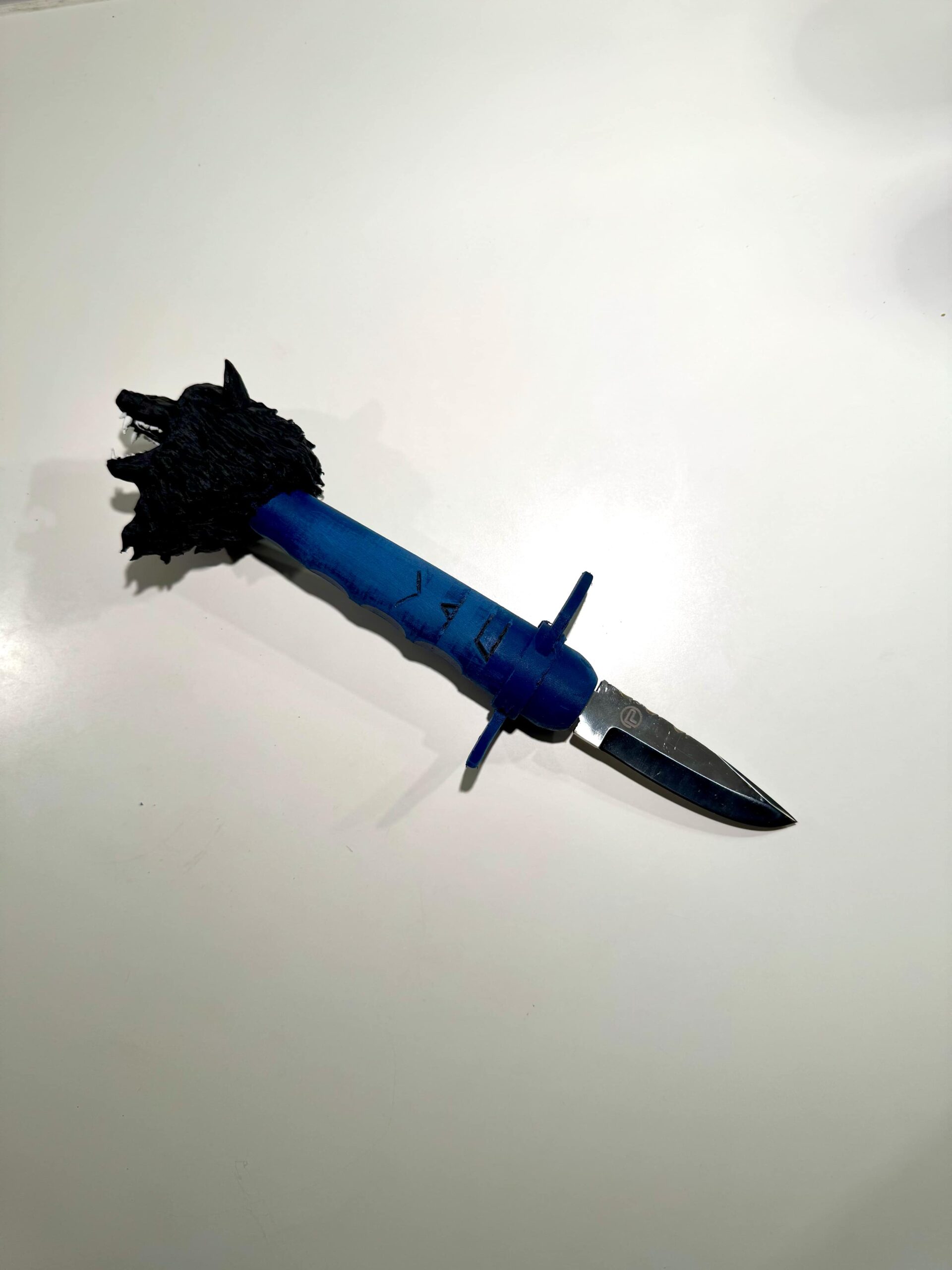 Wolf knife handle 3D print